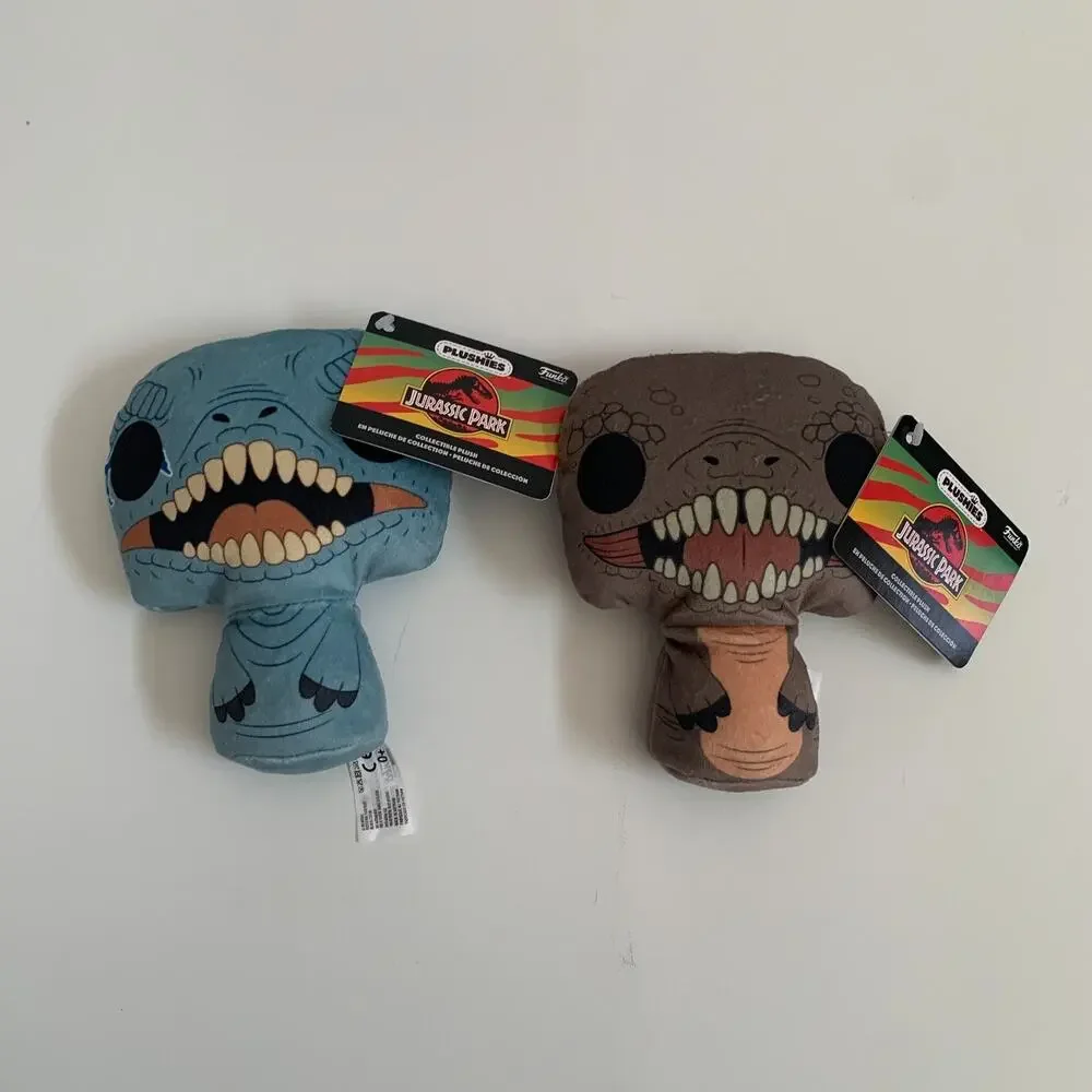 Funko POP! Plushies: 6'' Jurassic Velociraptor T-rex Lot Of 2 Beanbag Mini Plush